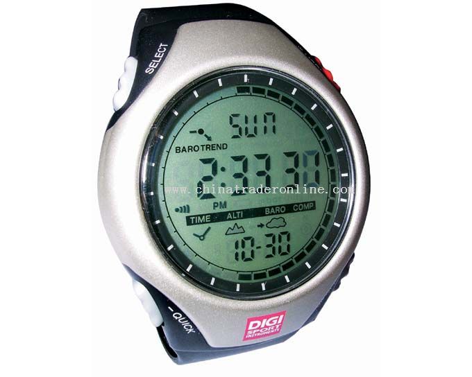 Multifunctional Altimeter and Compass Watch
