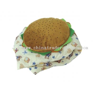 Hamburger Cushion w/ convertable blanket from China