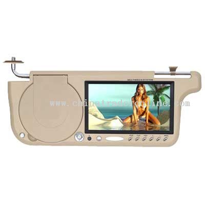 7 TFT LCD SUNVISOR WITH DVD PLAYER;Panel:TFT-LCD