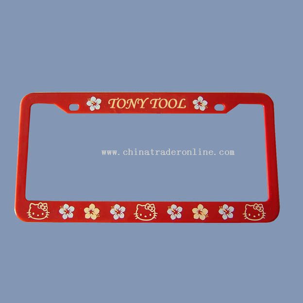 CAR PLASTIC LICENSE PLATE FRAME