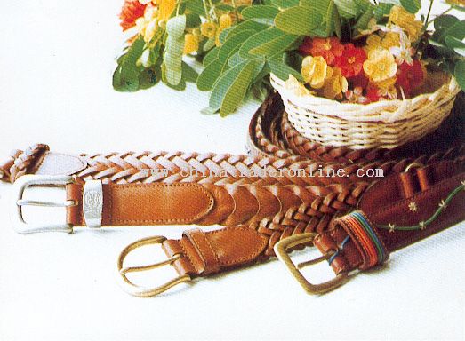 Knitting Genuine Leather Belt from China