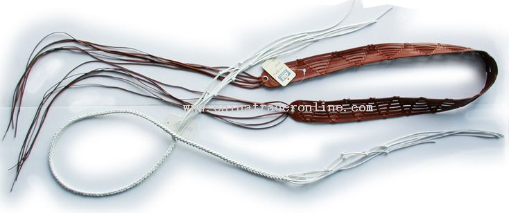 Knitting Genuine Leather Belt