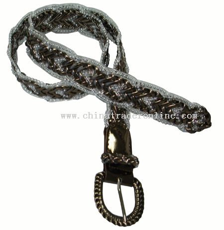 String beads braided fashion belt