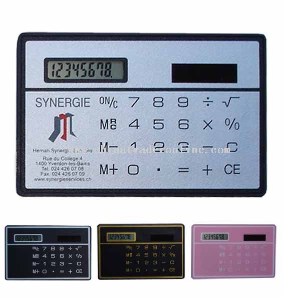 Slim Card size solar calculator from China