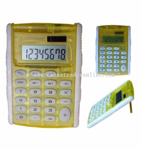 Flip top calculator