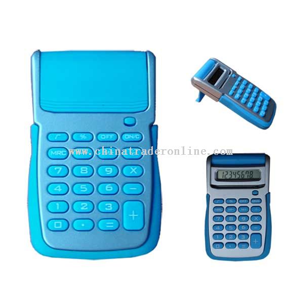 Flip top calculator