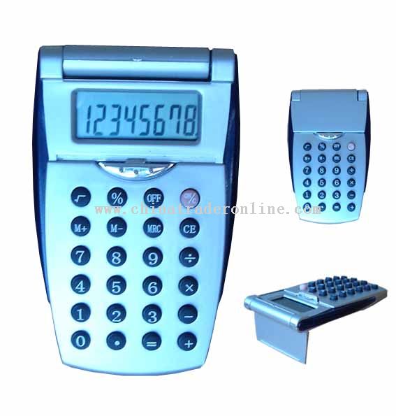 Flip top calculator