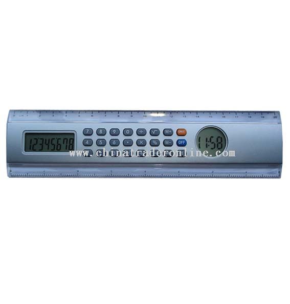 ruler calculator with digital clock from China