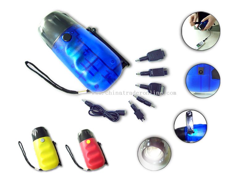 Rotary charger with LED Torch from China