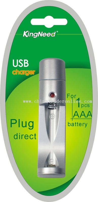 For 1pcs AAA Batteries USB Charger