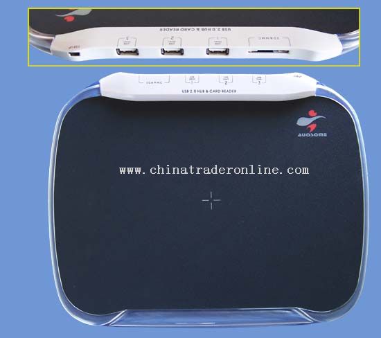 USB Hub+SD/MMC Card Reader+Mouse Pad
