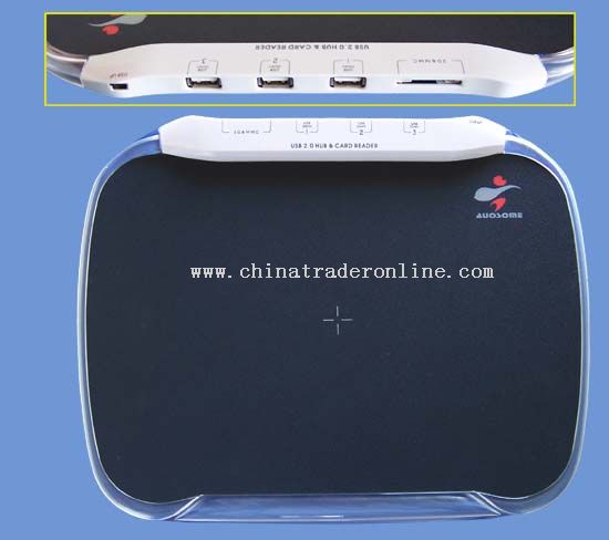 USB Hub+SD/MMC Card Reader+Mouse Pad from China