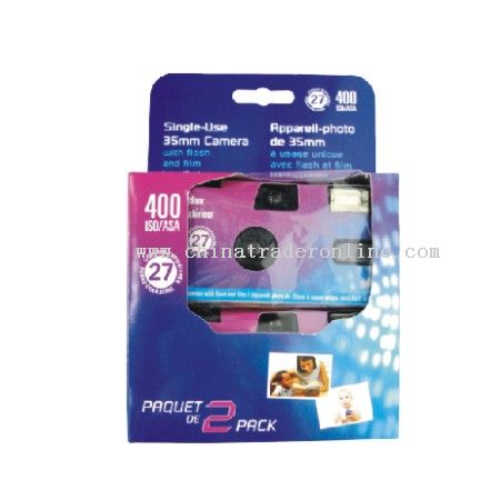 2PACK BULT-IN FLASH SINGLE USE CAMERA from China