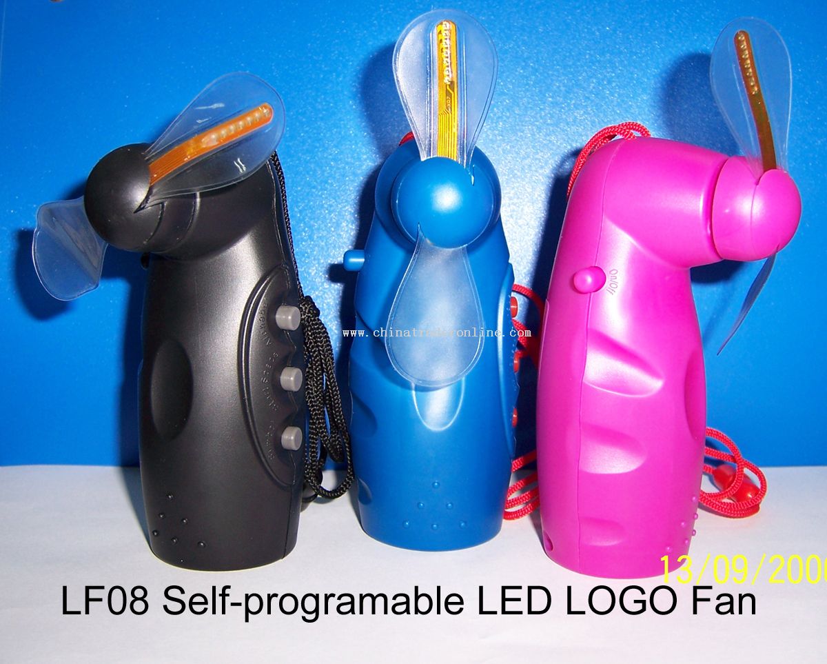 Self-programable LED Logo Fan from China