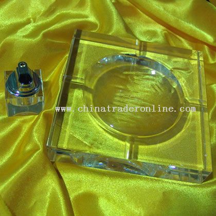 Square Crystal Ashtray from China