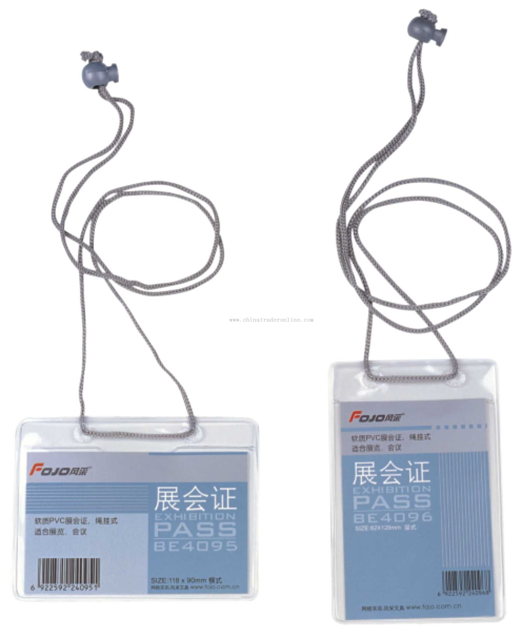 PVC pass card holder(with rope) from China