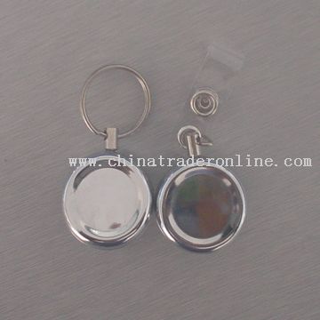 round shape etractable badge holder