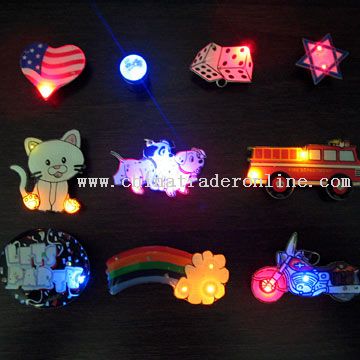 Flash Magnetic Badge, Pin, Button Light