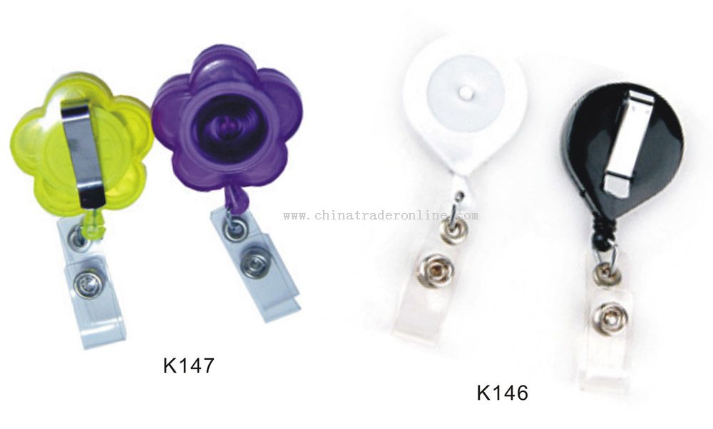 Retractable ID Badge Holder With Button