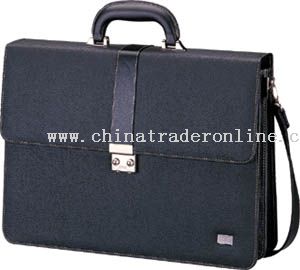 Leather look material combined briefcase with secret lock from China