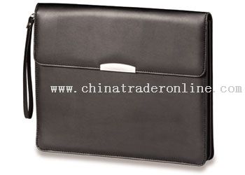 Synthetic leather document case with flap closure from China