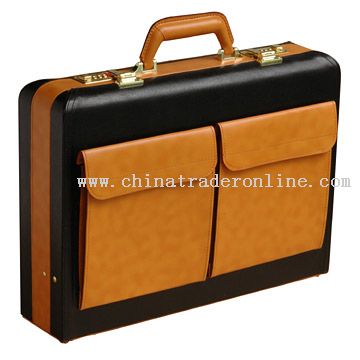 Yellow PVC Briefcase with Bag