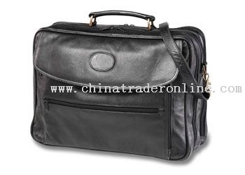 Nappa leather overnight bag with clothes/laptop compartments from China