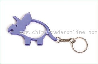 Animal Shape Bottle Opener Keychain