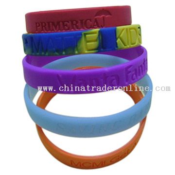 100% silicone rubber Bracelet from China