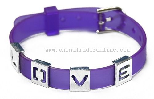 PVC Belt with Metal Letter from China