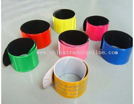 Reflective Plastic Slap-on Bracelets from China