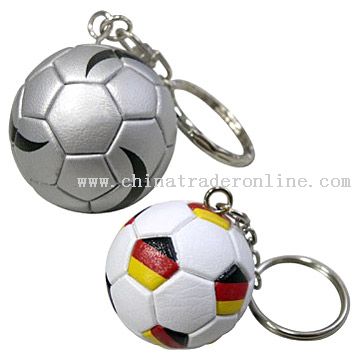 Synthetic Leather Football Key Chains