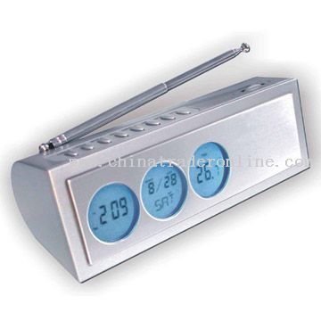 Blue Back Light Calendar With FM Radio from China