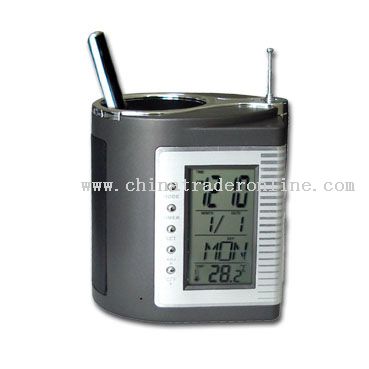 CLOCK WITH  PEN HOLDER from China