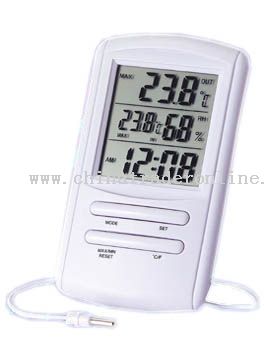 Clock-Hygro with in-out Thermometer