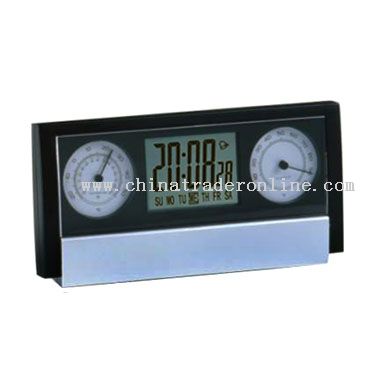 Thermometer & Hygrometer Clock Calendar