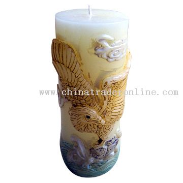 Embossed Pillar Candle from China