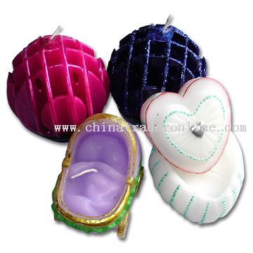 Heart, Basket & Ball Candles from China