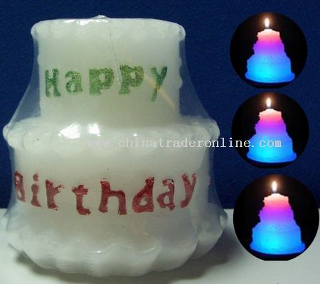 Description: Description Birthday Cake Candle Lamps with 7 Colors 