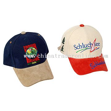 Baseball Caps with Suede Peak