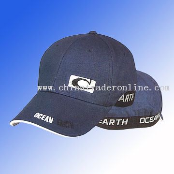 Baseball cap with towel embroidery