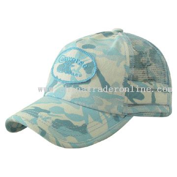 camouflage cotton twill and comouflage mesh Cap