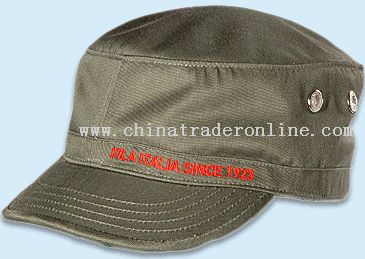 fitted FILA soldier hat with washed treatment from China