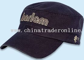 fitted soldier hat with washed treatment