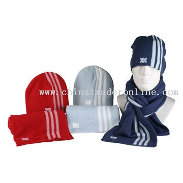Winter Hat and Scarf Set from China