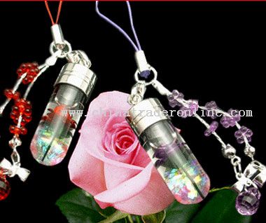 Rose & Birthstone Capsule Mobile Phone Strap