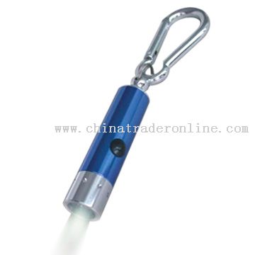 Aluminum mini LED flashlight with carabiner