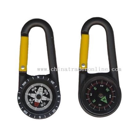 Zinc Carabiner compass