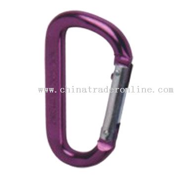 D Shaped Aluminum Carabiner