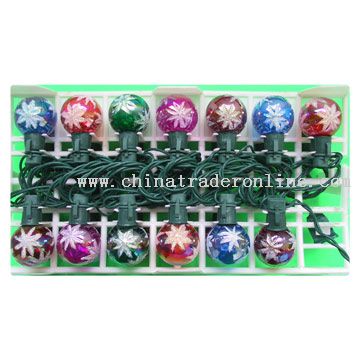 25L Glass Globe-Snowflake Xmas Light